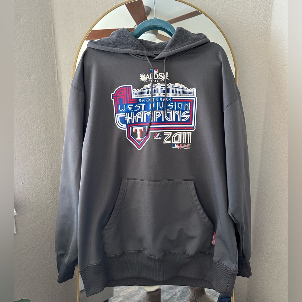 Authentic Texas Rangers ALDS Back to Back Championship 2011 Hoodie